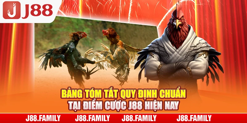 Bảng tóm tắt quy định chuẩn tại điểm cược J88 hiện nay