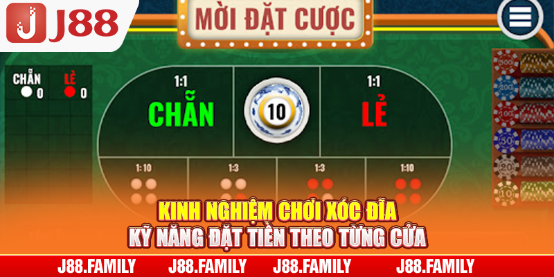 Kinh nghiệm chơi xóc đĩa kỹ năng đặt tiền theo từng cửa
