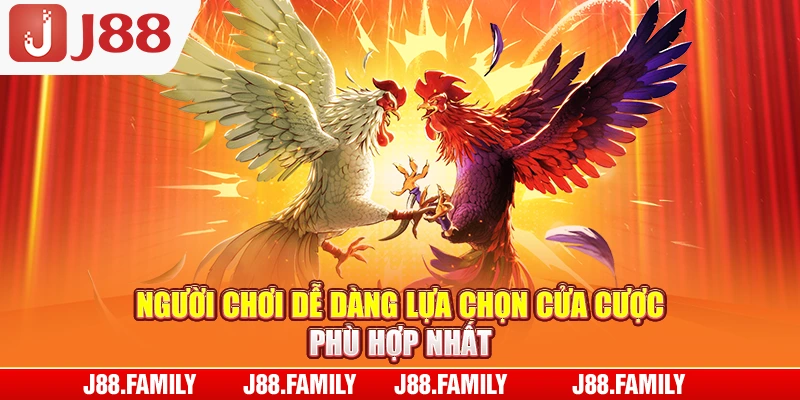 Người chơi dễ dàng lựa chọn cửa cược phù hợp nhất 
